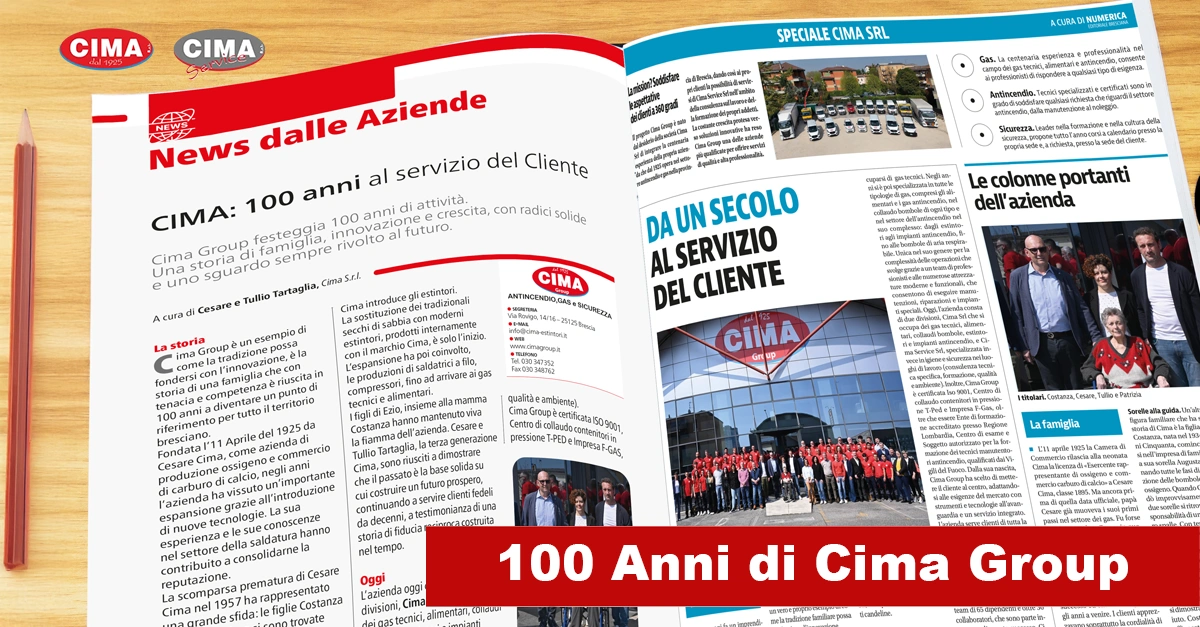 Cima Group compie 100 anni