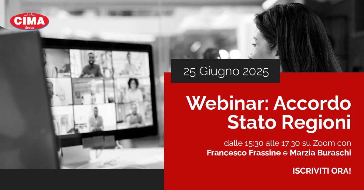 Webinar 25 Giugno: Accordo Stato Regioni - Cima