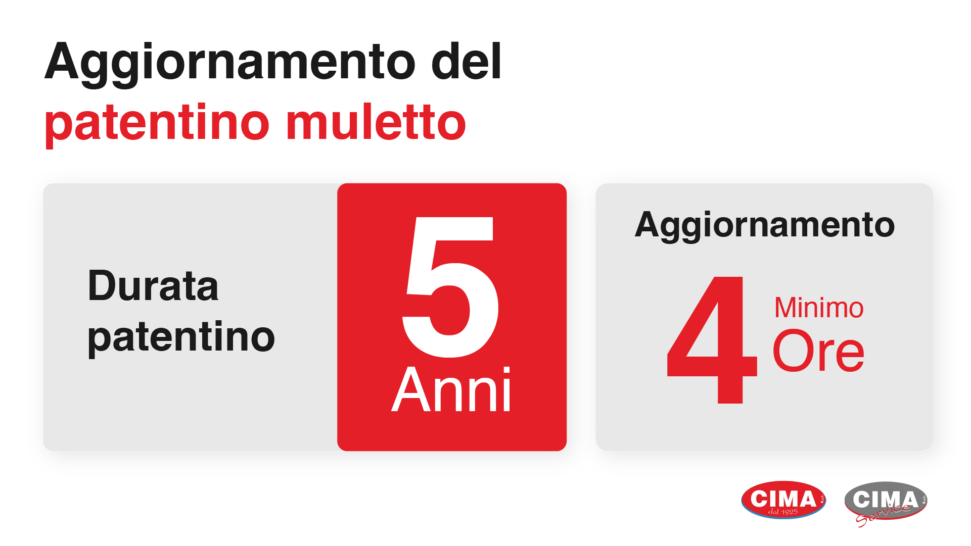 Patentino Muletto - Aggiornamento del patentino - Cima Group Patentino Muletto - Aggiornamento del patentino - Cima Group